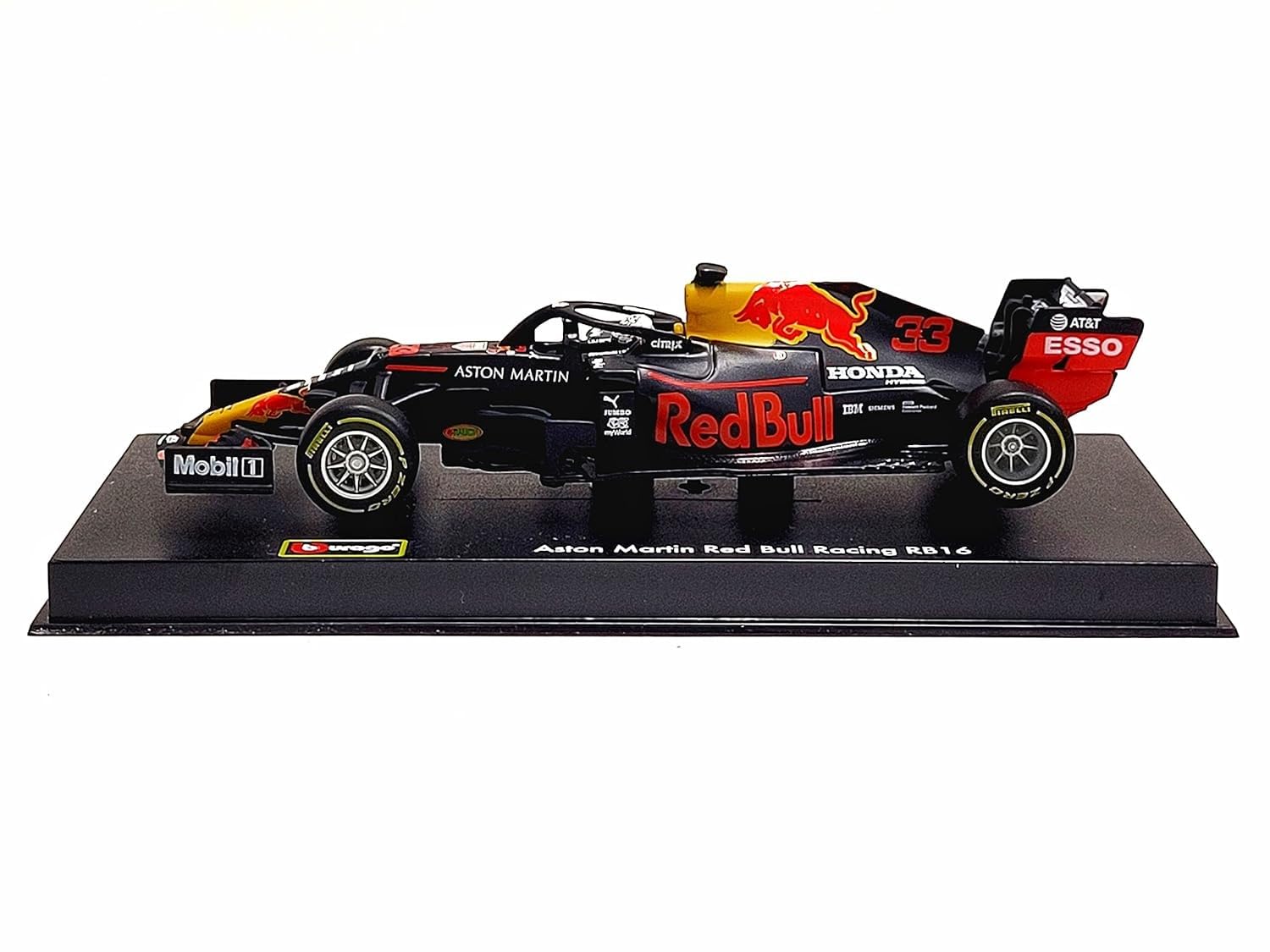 Bburago 1:43 Aston Martin Red Bull Racing RB16 (2020) with Helmet